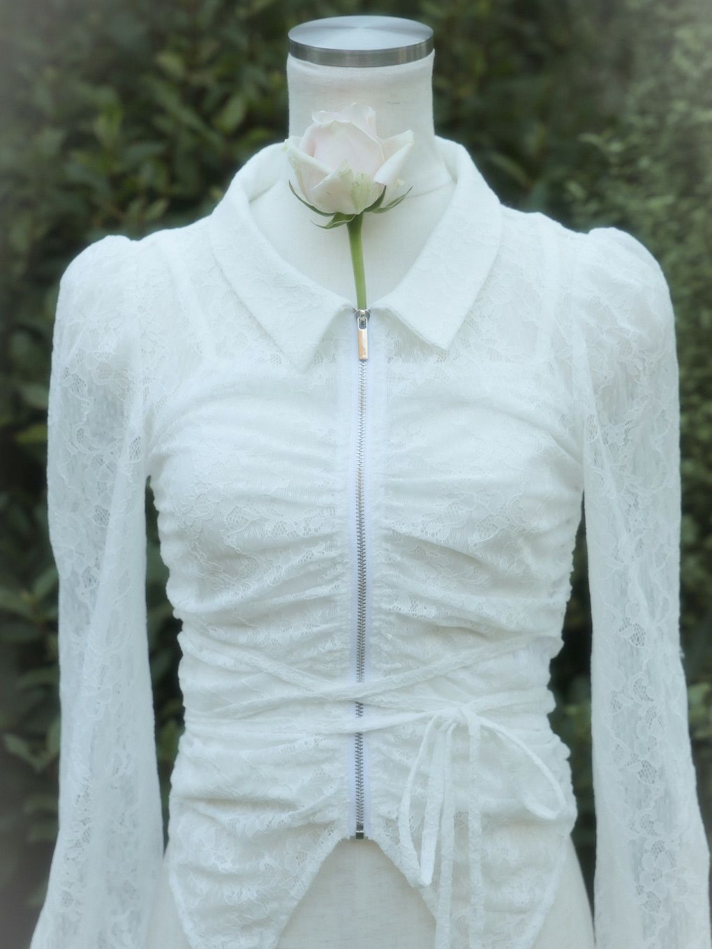 【BUBBLES】レースギャザーブラウス