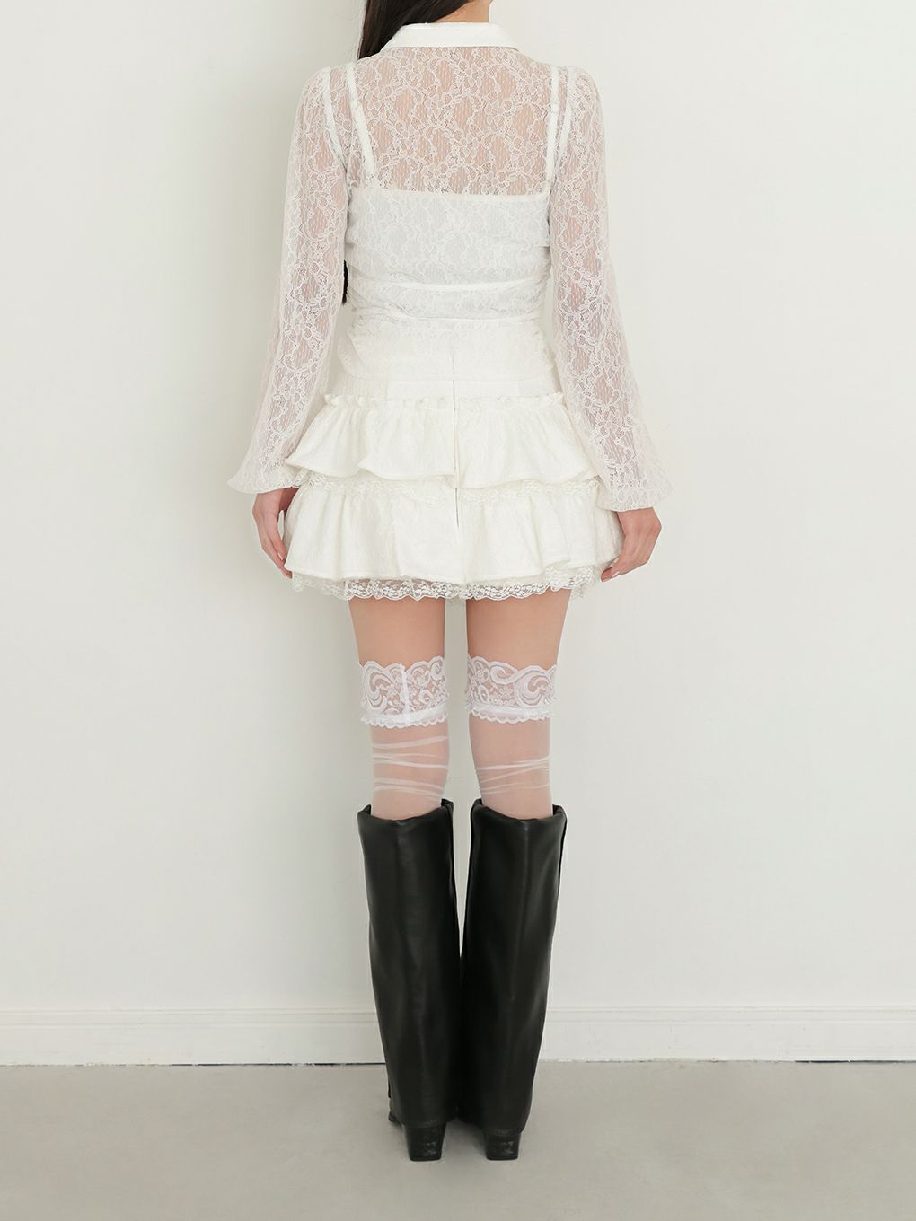 【BUBBLES】レースギャザーブラウス