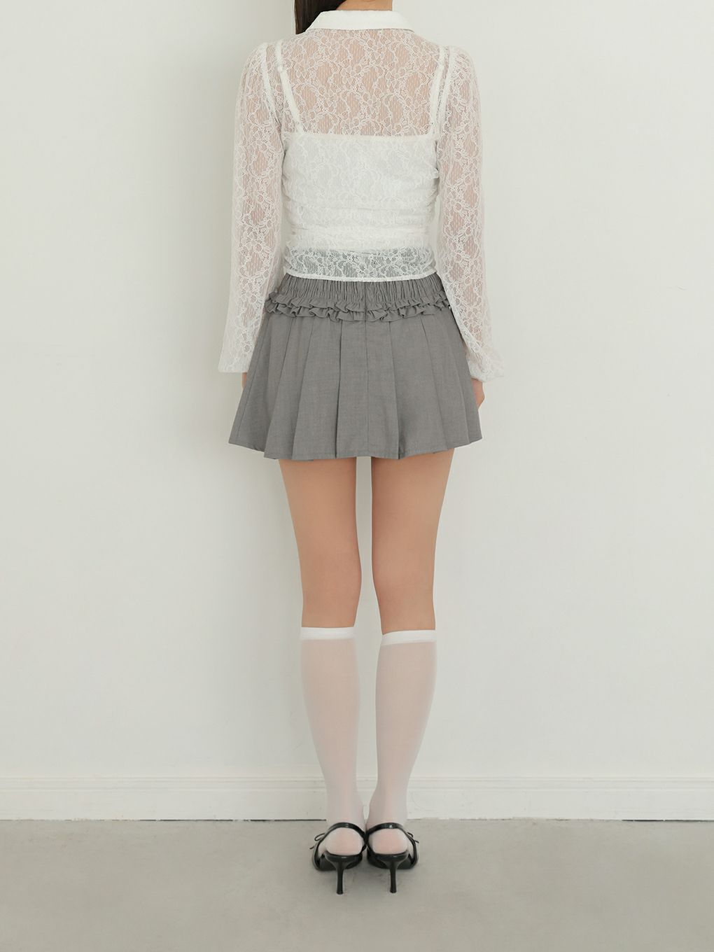 【BUBBLES】レースギャザーブラウス