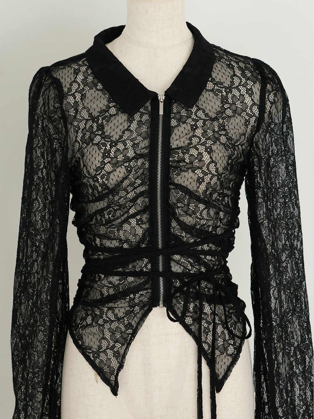 【BUBBLES】レースギャザーブラウス