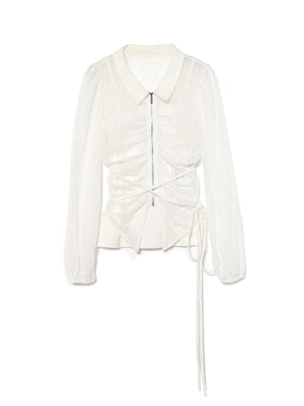 【BUBBLES】レースギャザーブラウス