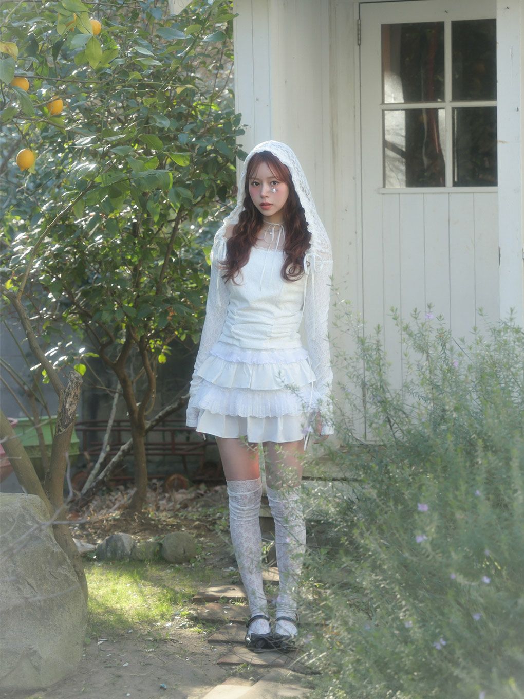 【BUBBLES】レースフーディートップス