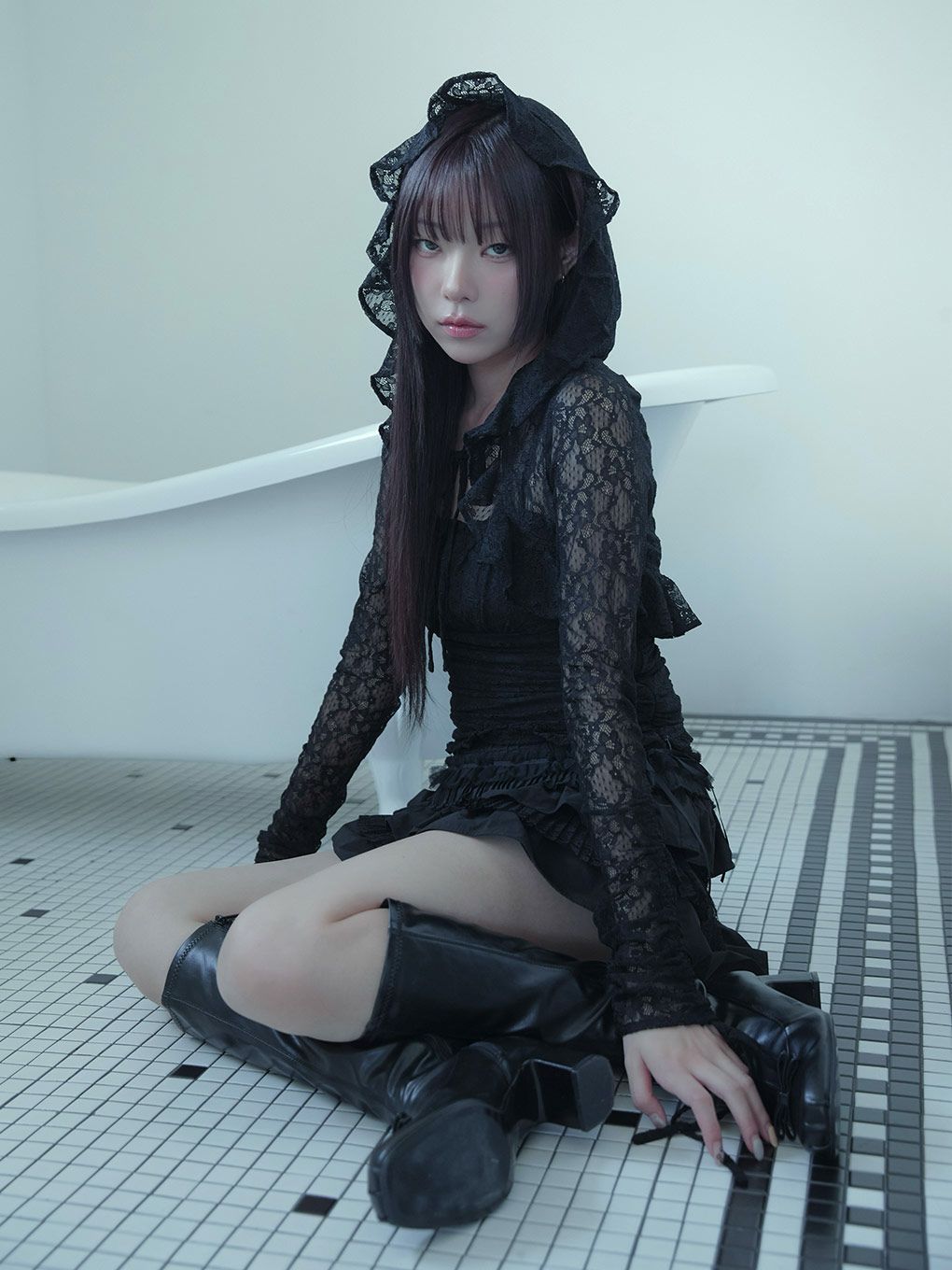 【BUBBLES】レースフーディーアンサンブル