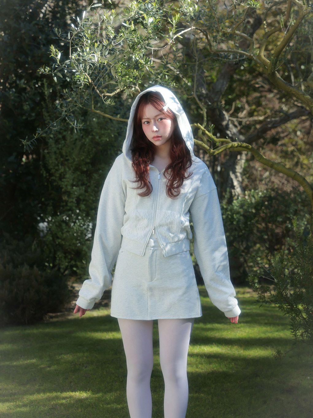 【BUBBLES】レースクロップドパーカーセットアップ