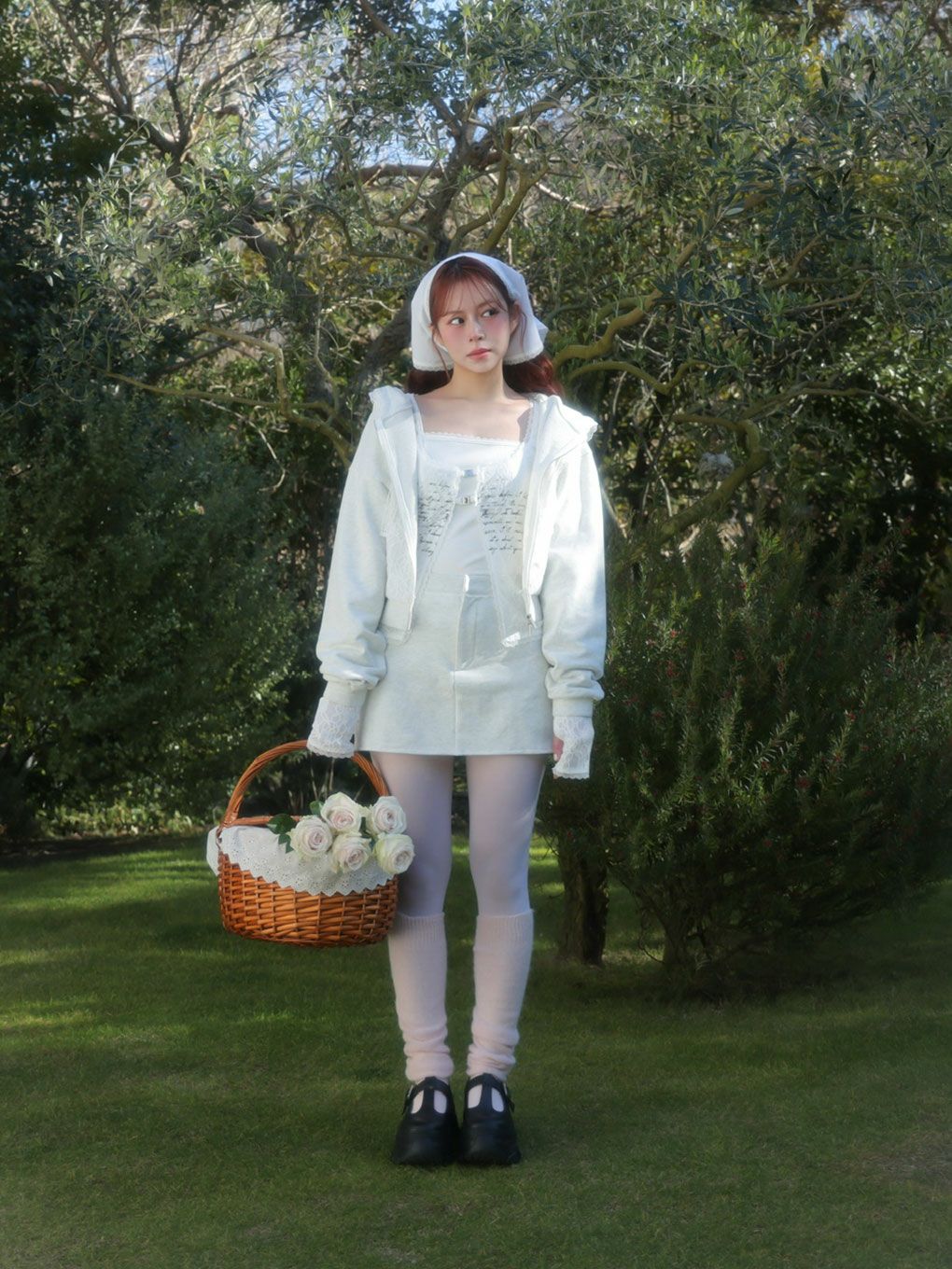 【BUBBLES】レースクロップドパーカーセットアップ