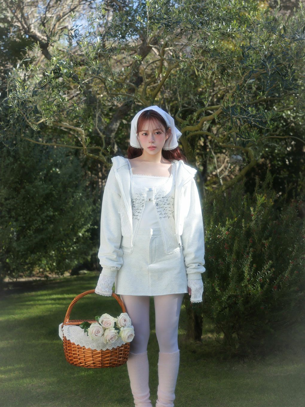 【BUBBLES】レースクロップドパーカーセットアップ