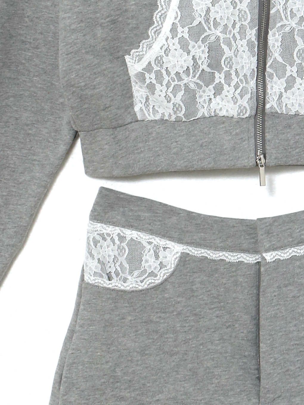 【BUBBLES】レースクロップドパーカーセットアップ