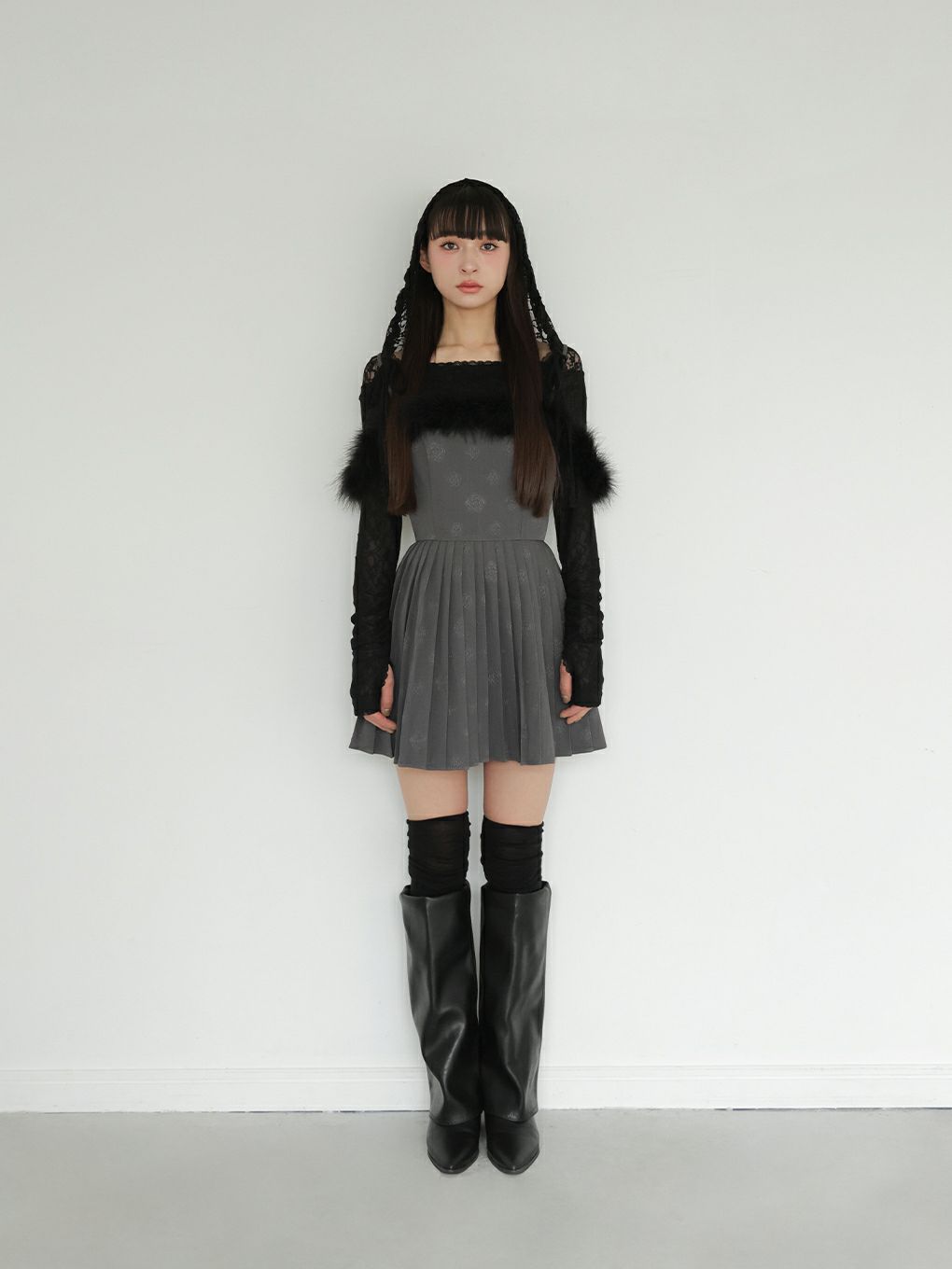 【BUBBLES】ローズファープリーツワンピース