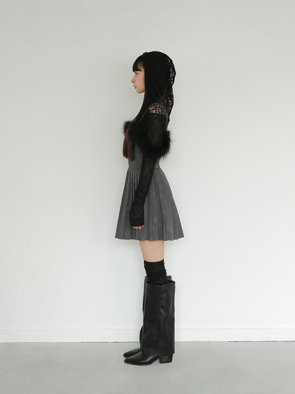 【BUBBLES】ローズファープリーツワンピース