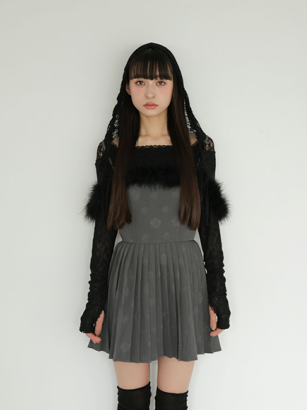 【BUBBLES】ローズファープリーツワンピース