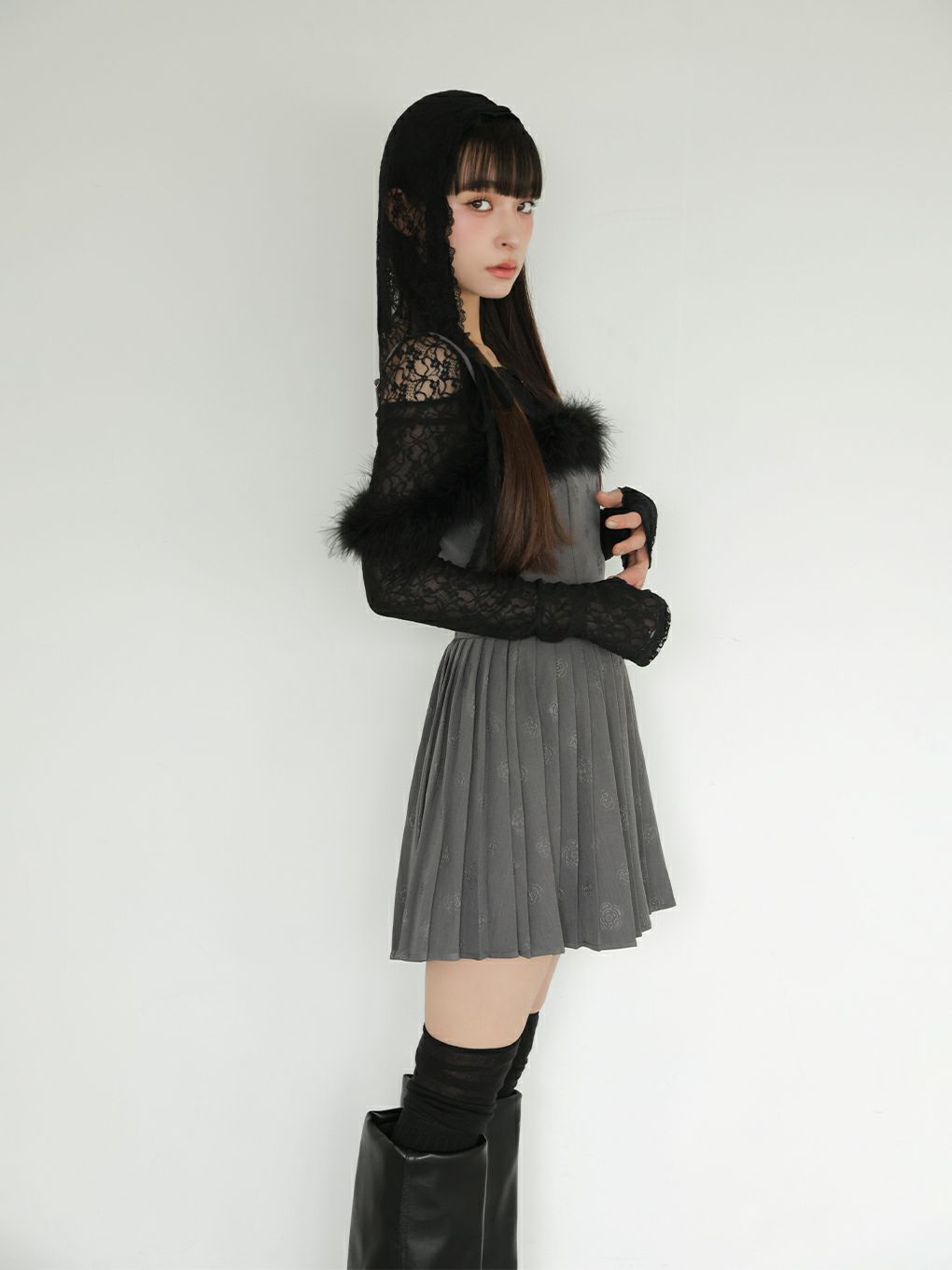 【BUBBLES】ローズファープリーツワンピース