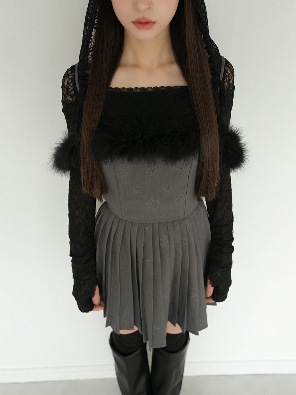 【BUBBLES】ローズファープリーツワンピース