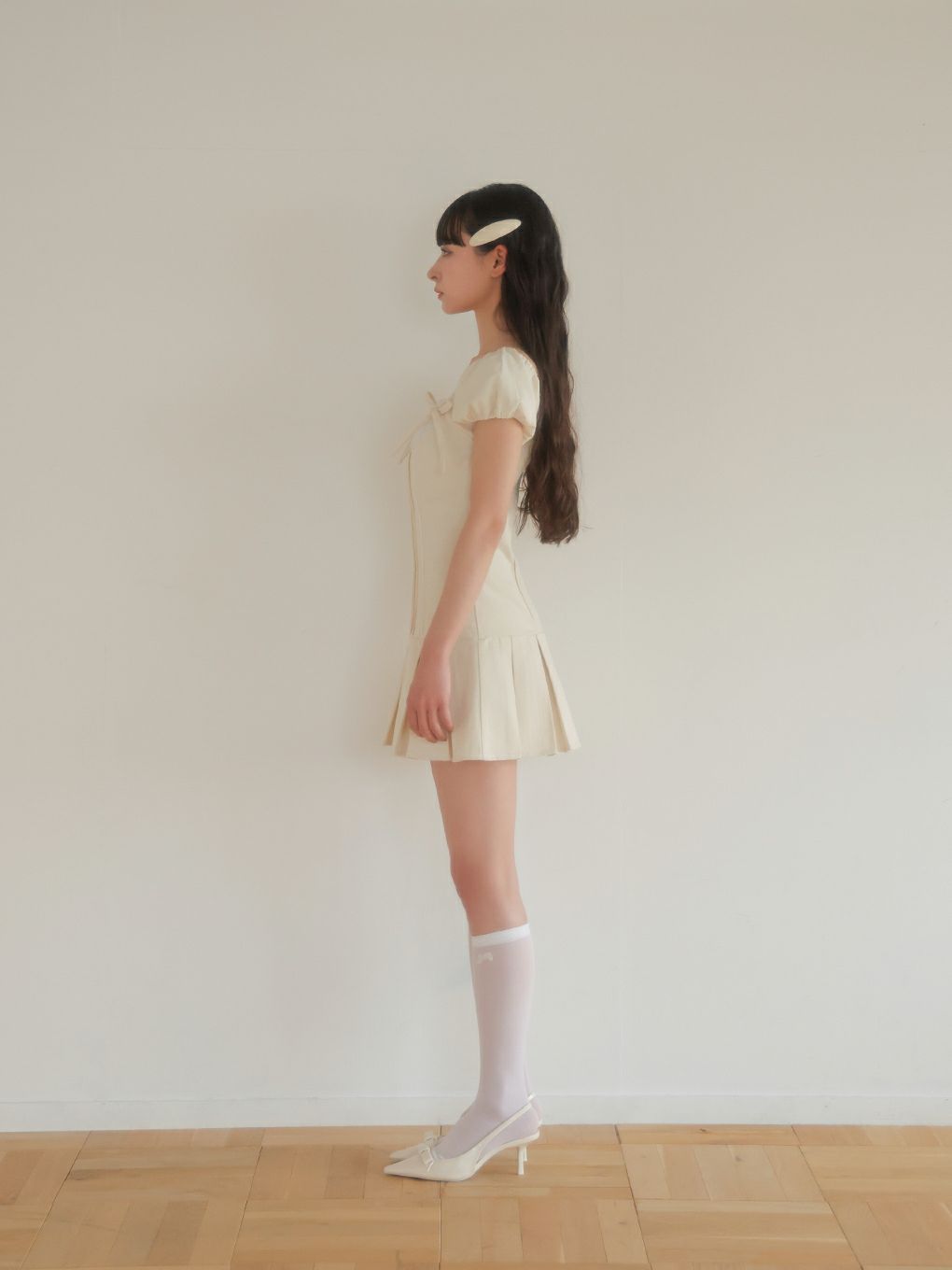 【BUBBLES】コケットデニムワンピース