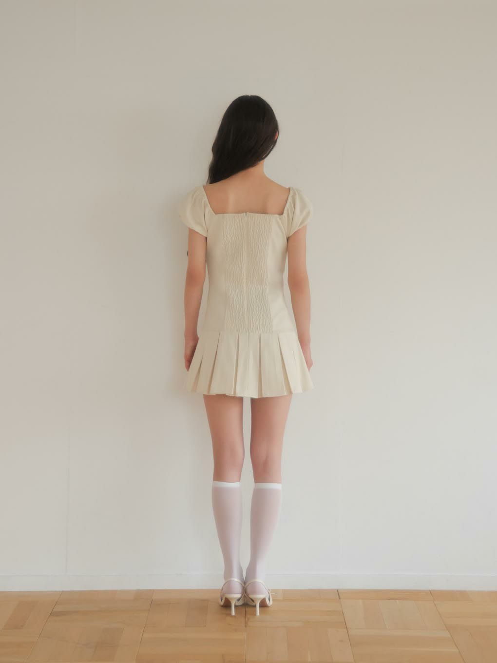 【BUBBLES】コケットデニムワンピース