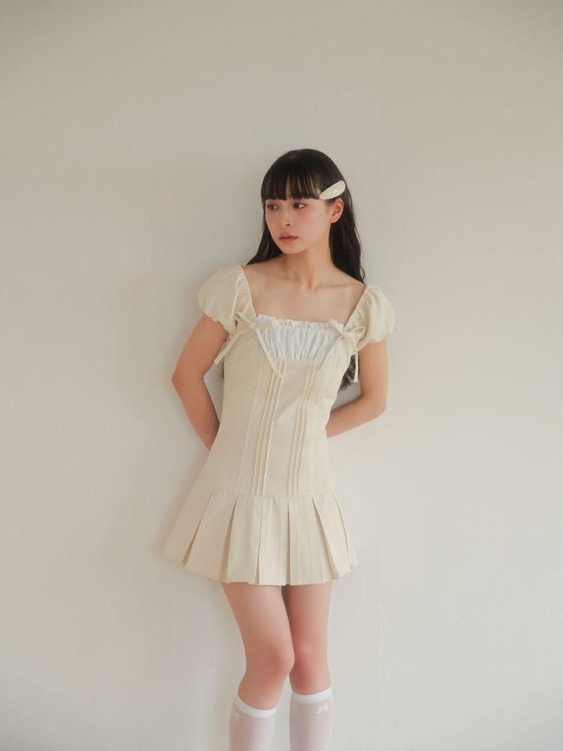 BUBBLES】コケットデニムワンピース | sparkling mall online store BUBBLES】コケットデニムワンピース | sparkling mall online store