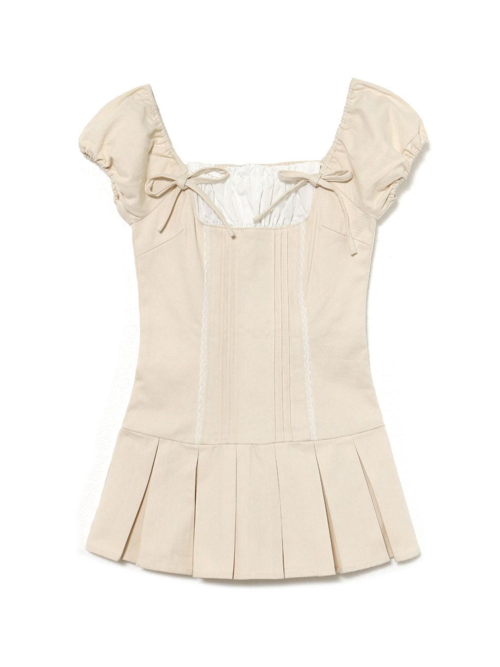 【BUBBLES】コケットデニムワンピース