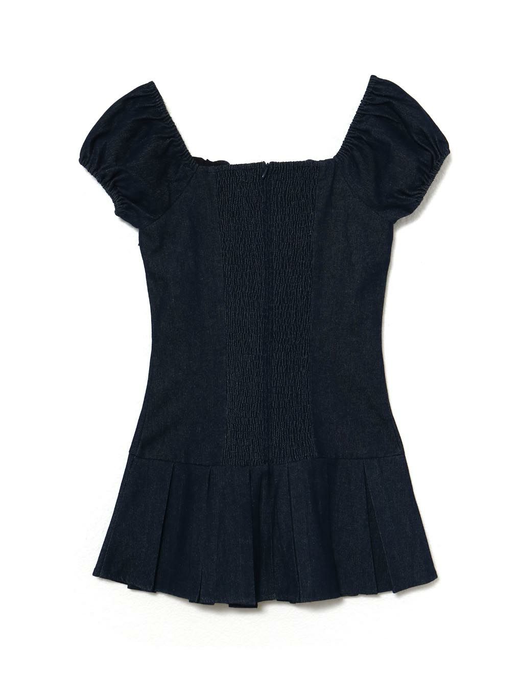 【BUBBLES】コケットデニムワンピース