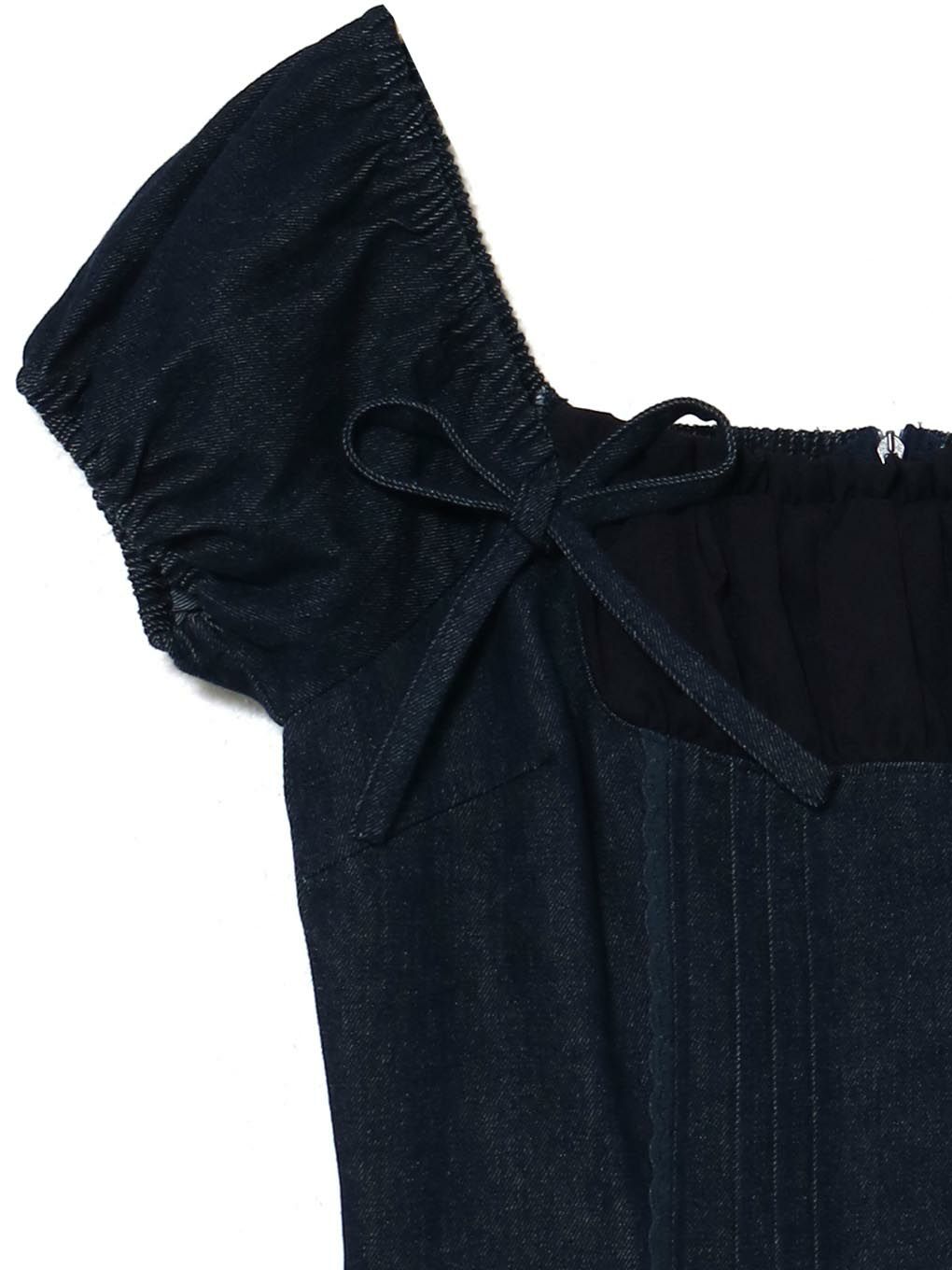 【BUBBLES】コケットデニムワンピース