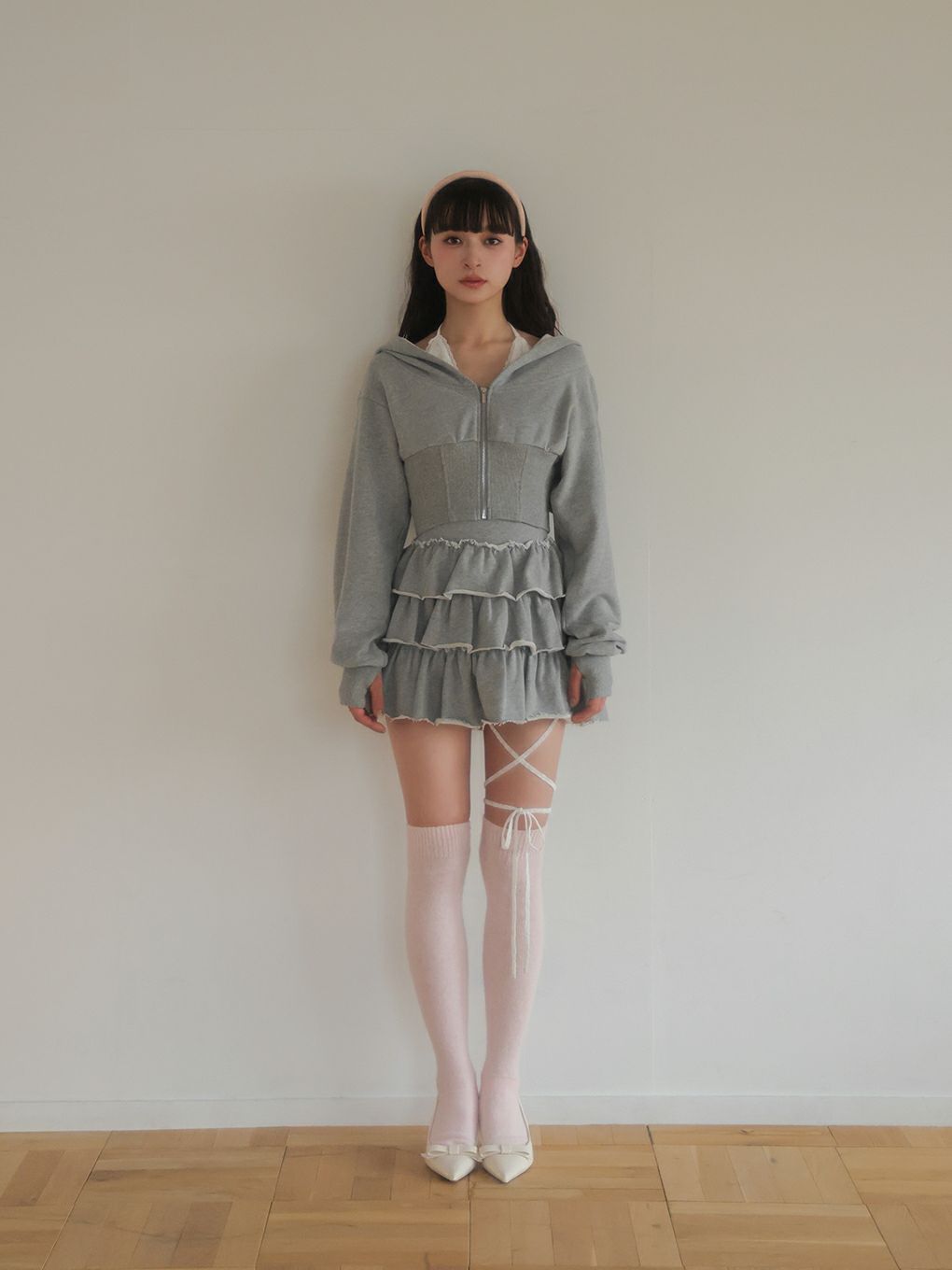 【BUBBLES】コルセットスウェットトップス