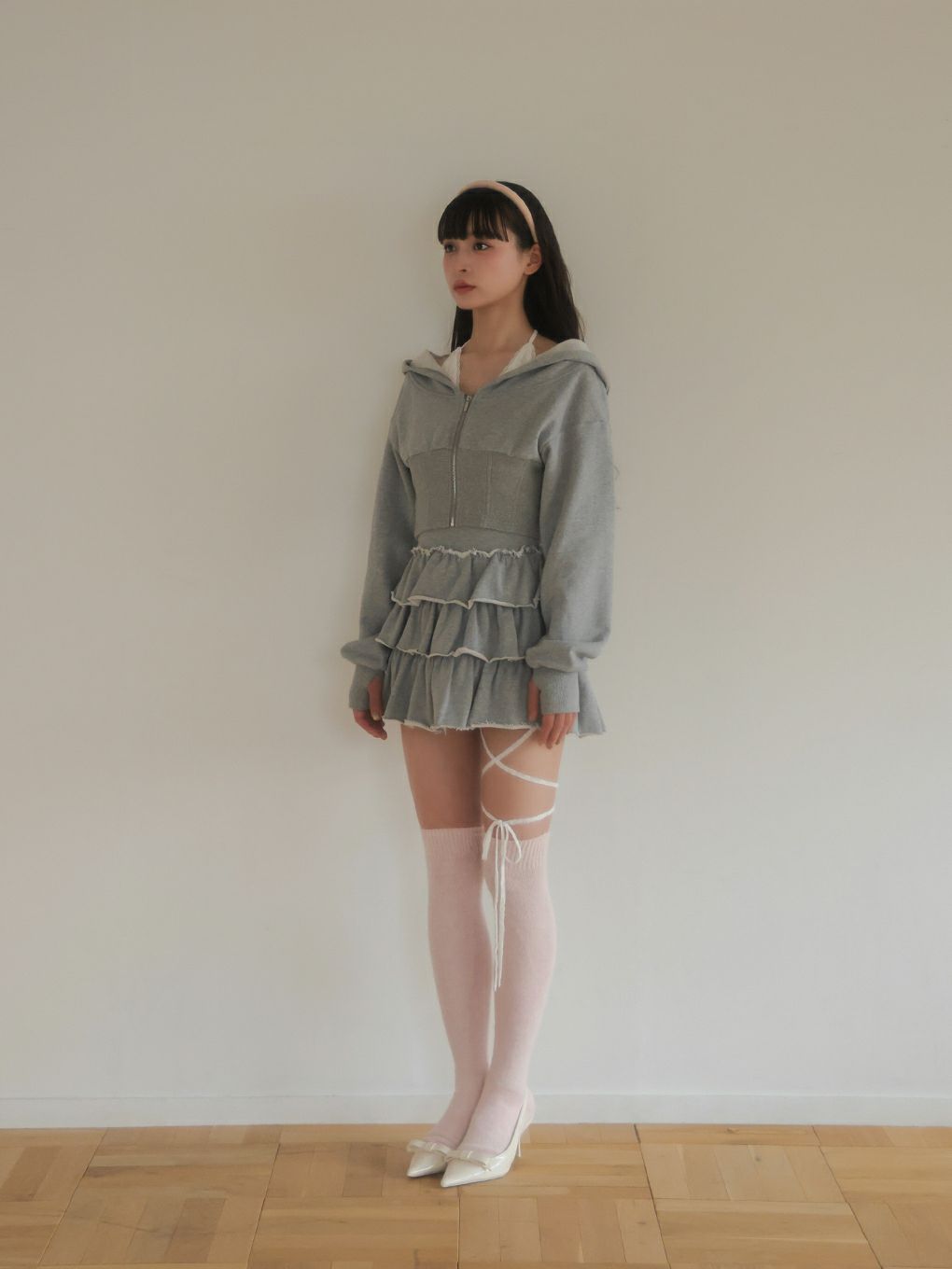 【BUBBLES】コルセットスウェットトップス