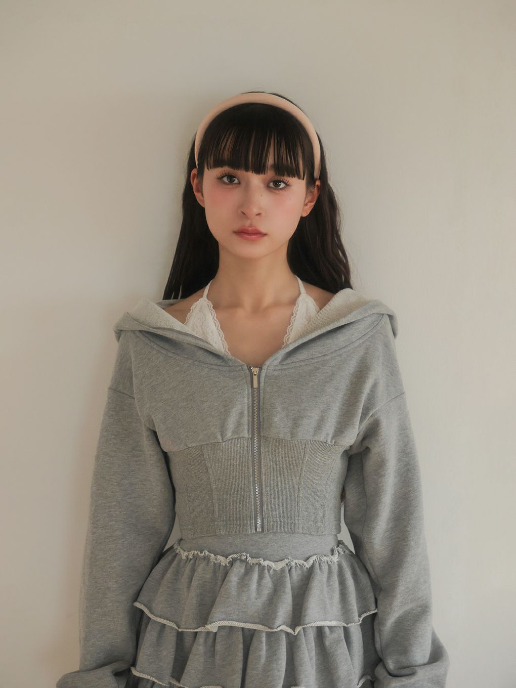 【BUBBLES】コルセットスウェットトップス