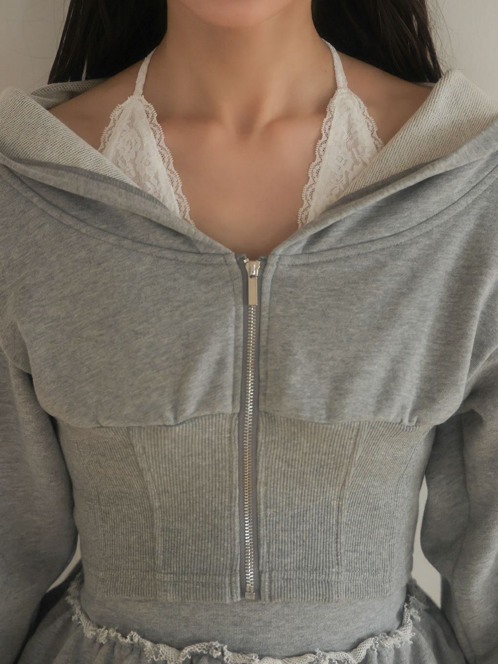 【BUBBLES】コルセットスウェットトップス