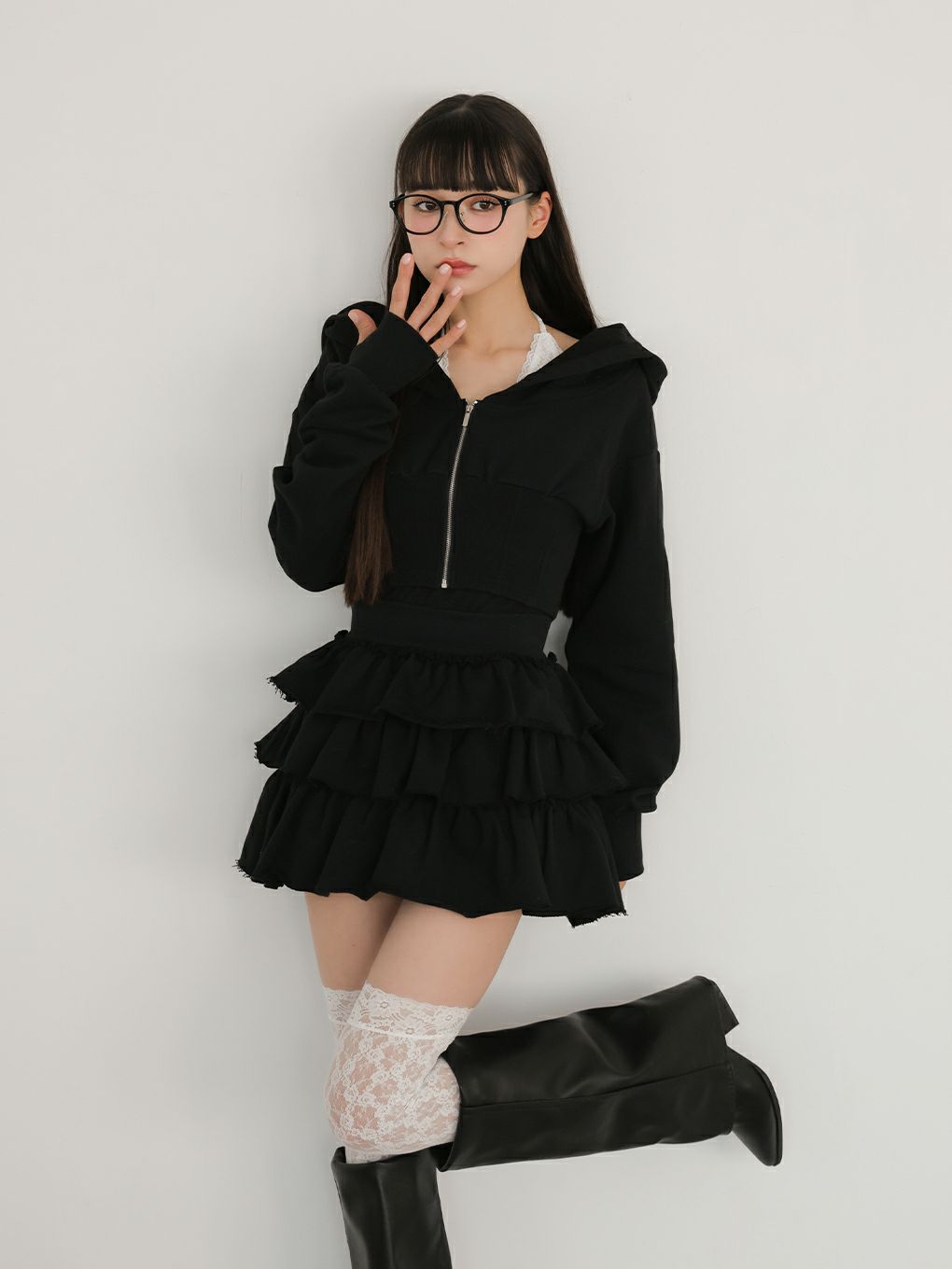 【BUBBLES】コルセットスウェットトップス