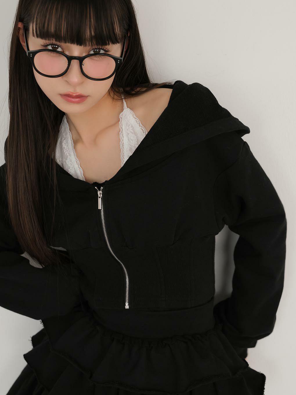 【BUBBLES】コルセットスウェットトップス