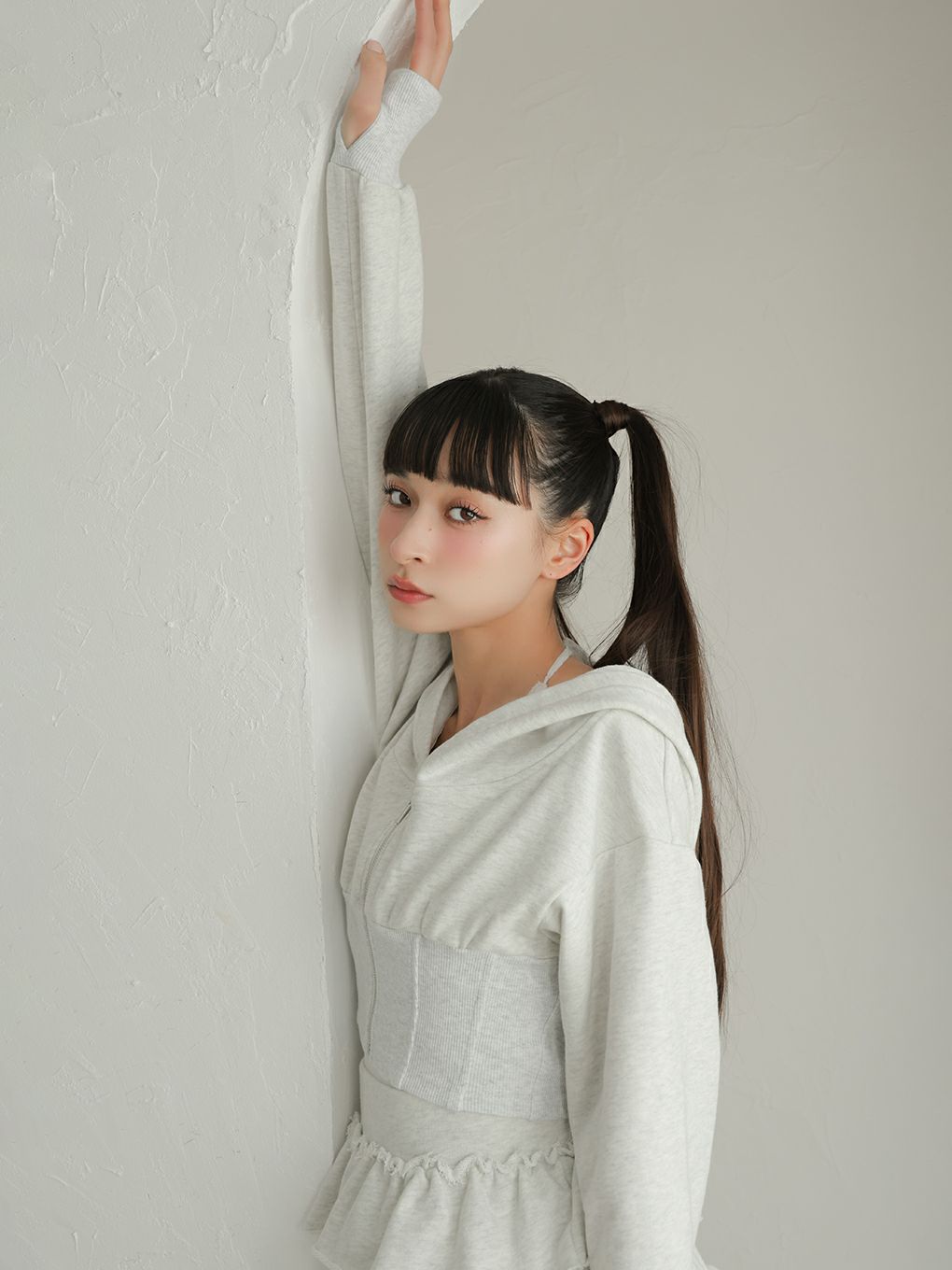 【BUBBLES】コルセットスウェットトップス