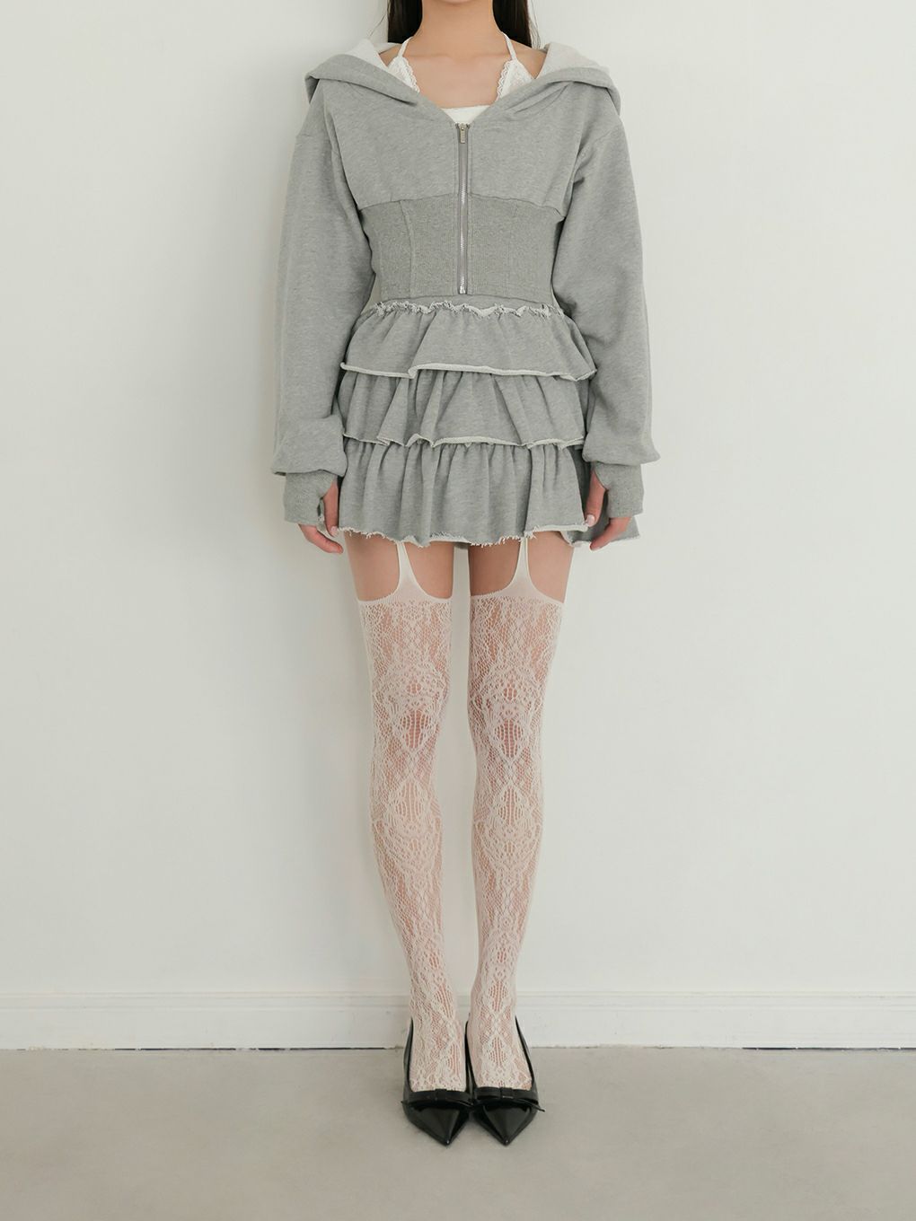 【BUBBLES】コルセットスウェットトップス