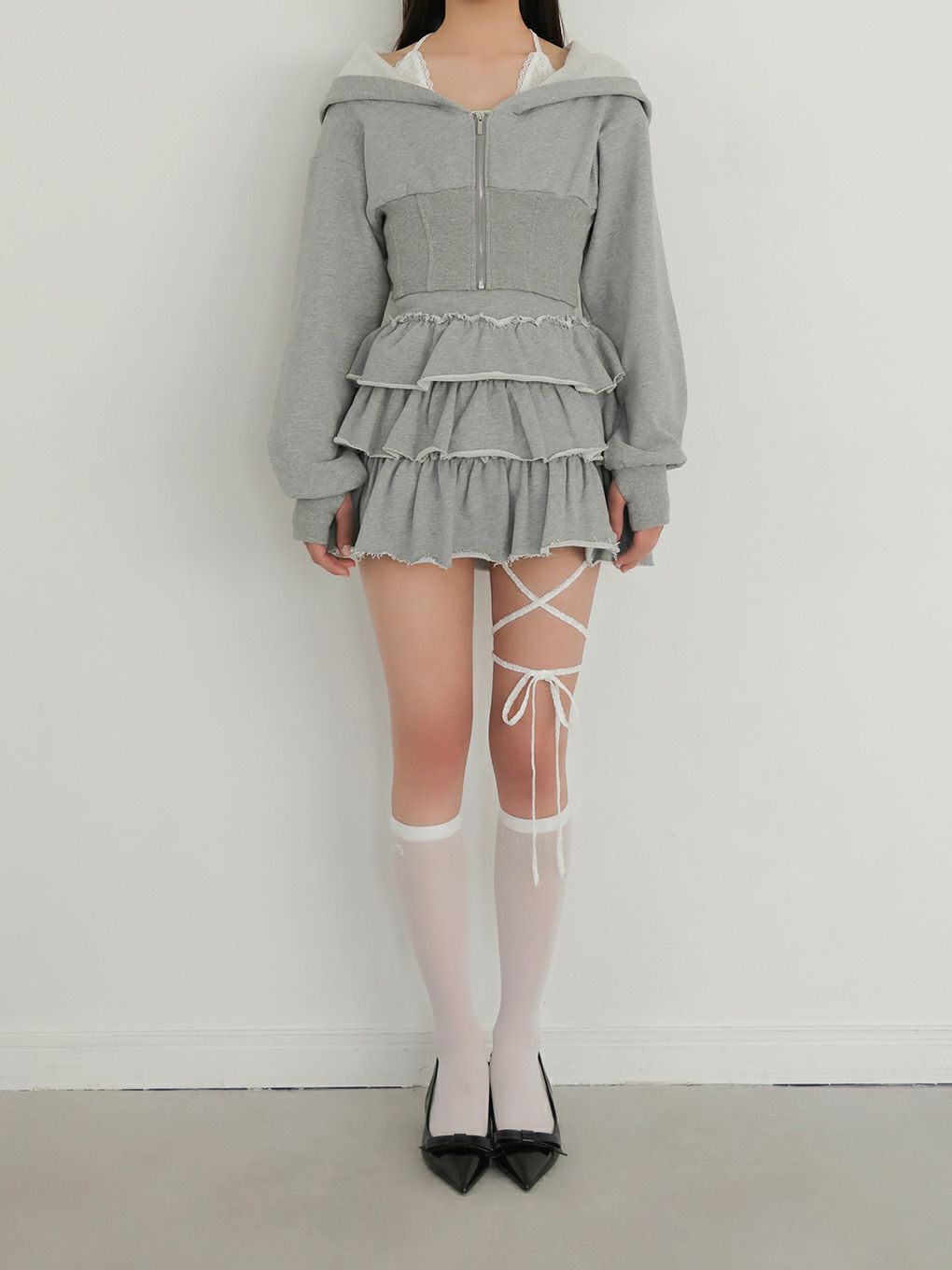 【BUBBLES】クロスリボンティアードスカパン