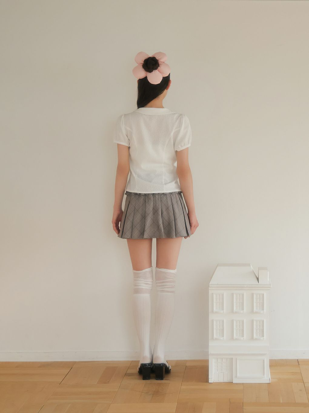 【BUBBLES】スクエアリボンブラウス