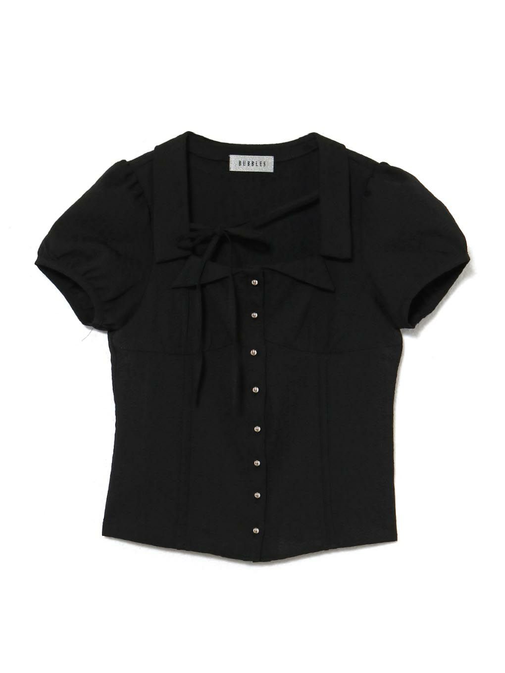 【BUBBLES】スクエアリボンブラウス