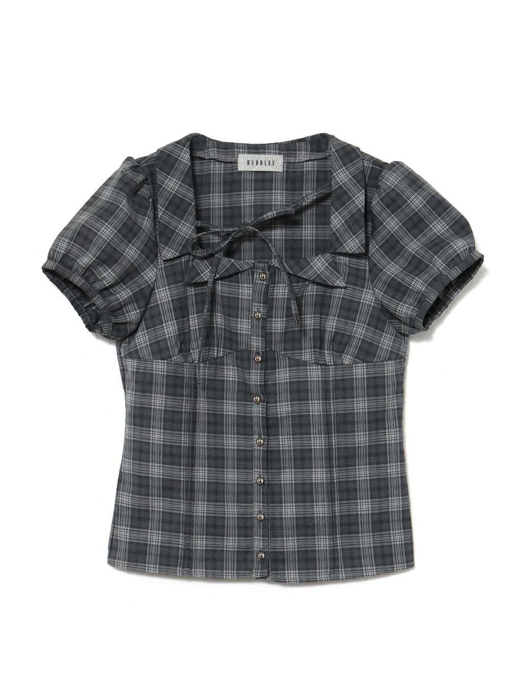 【BUBBLES】スクエアリボンブラウス