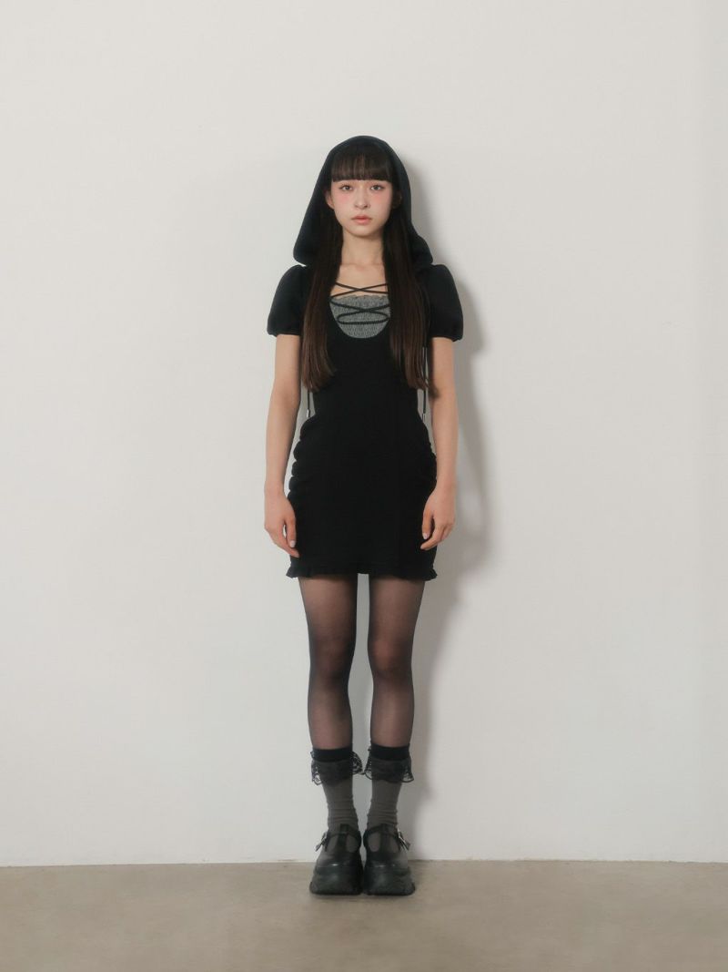 【美品】 BUBBLES】レースアップスウェットワンピース | mall sparkling One Piece