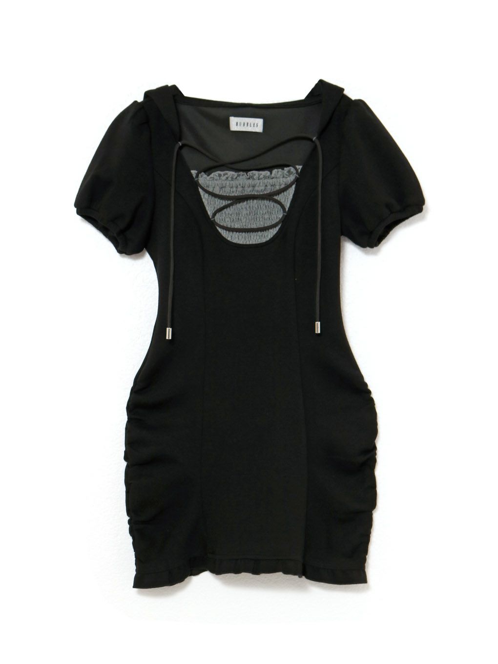 【BUBBLES】レースアップスウェットワンピース