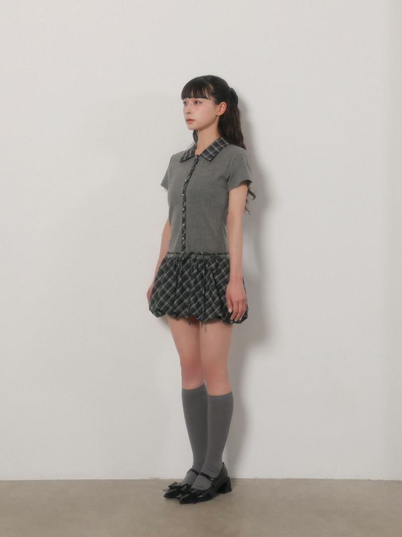 bubbles ポロバルーンワンピース ワンピース BUBBLES】ポロバルーンワンピース | sparkling mall online store