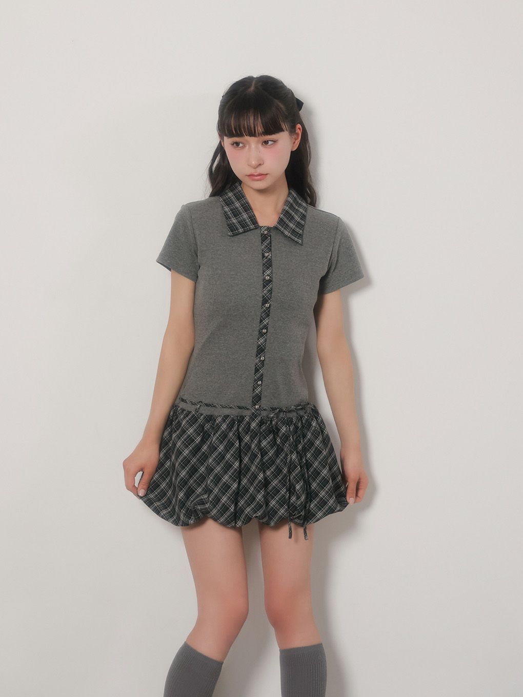 【BUBBLES】ポロバルーンワンピース