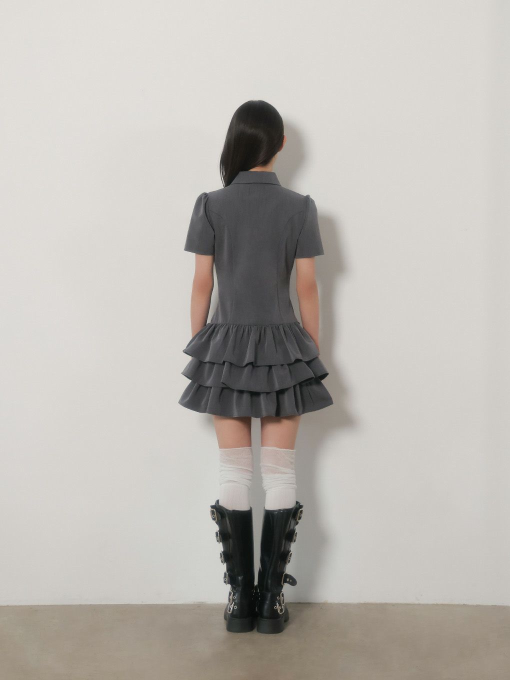 【BUBBLES】ネクタイティアードワンピース