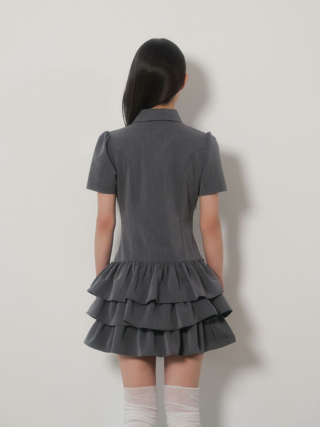 【BUBBLES】ネクタイティアードワンピース