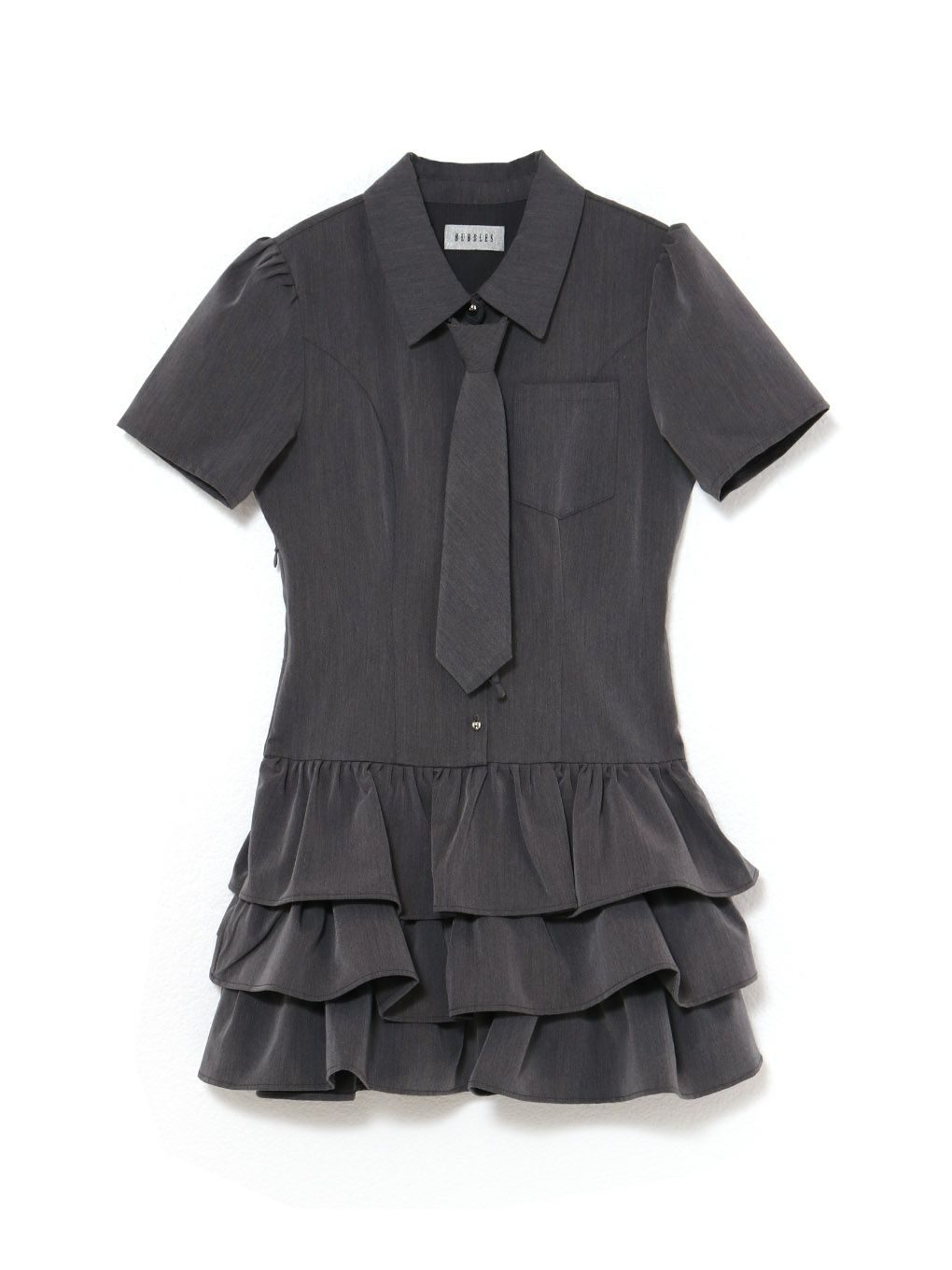 【BUBBLES】ネクタイティアードワンピース
