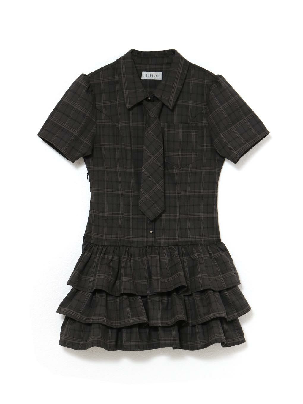【BUBBLES】ネクタイティアードワンピース