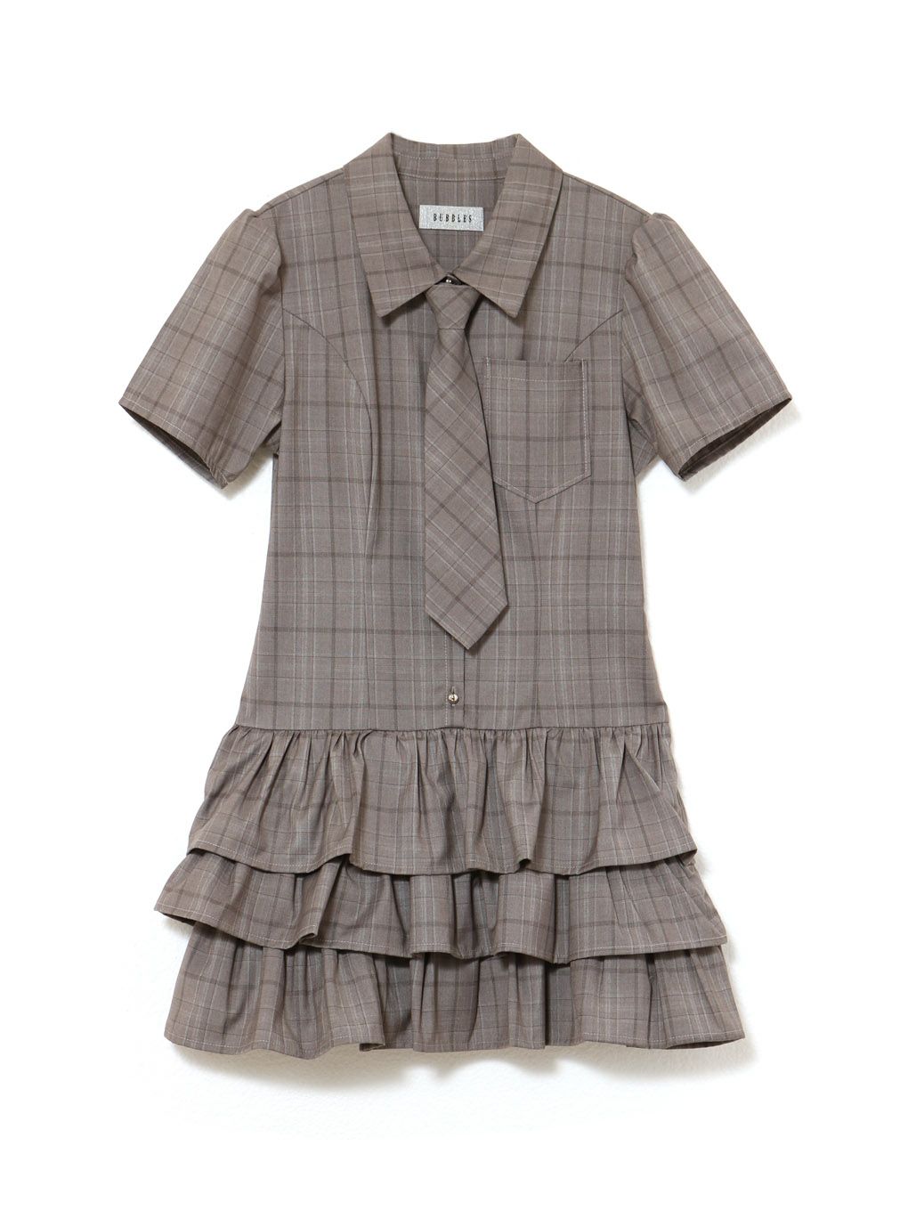 【BUBBLES】ネクタイティアードワンピース