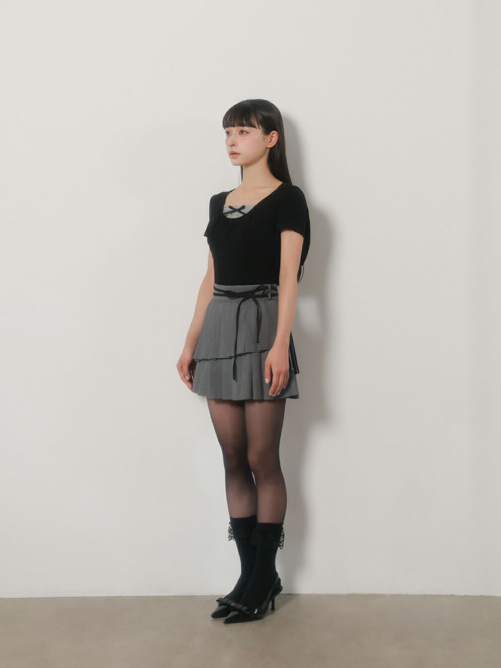 【BUBBLES】ガーリーフードトップス