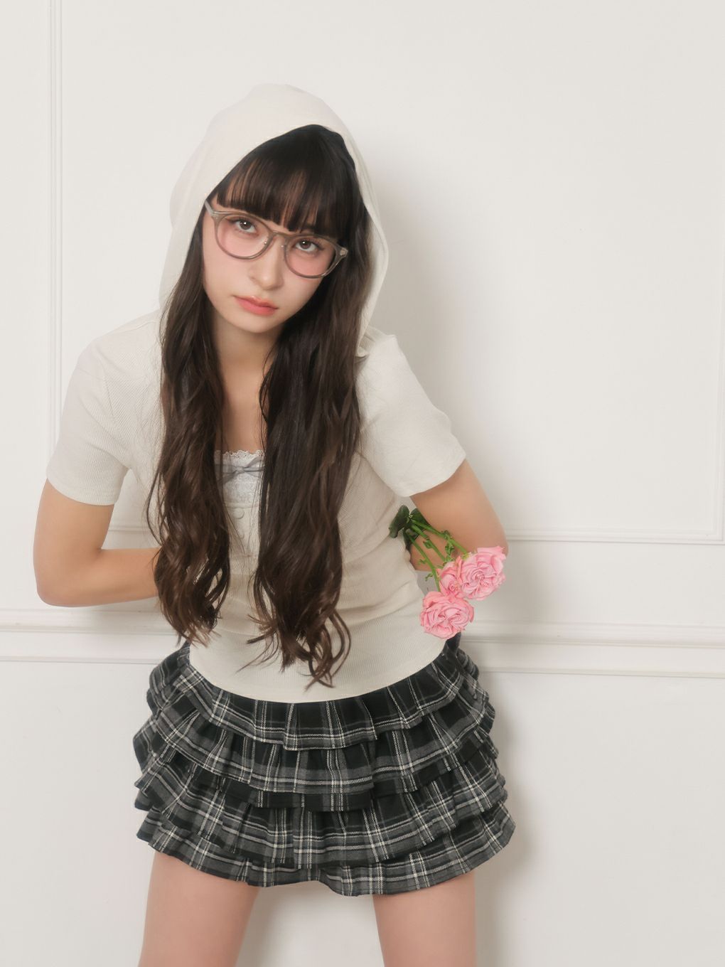 【BUBBLES】ガーリーフードトップス