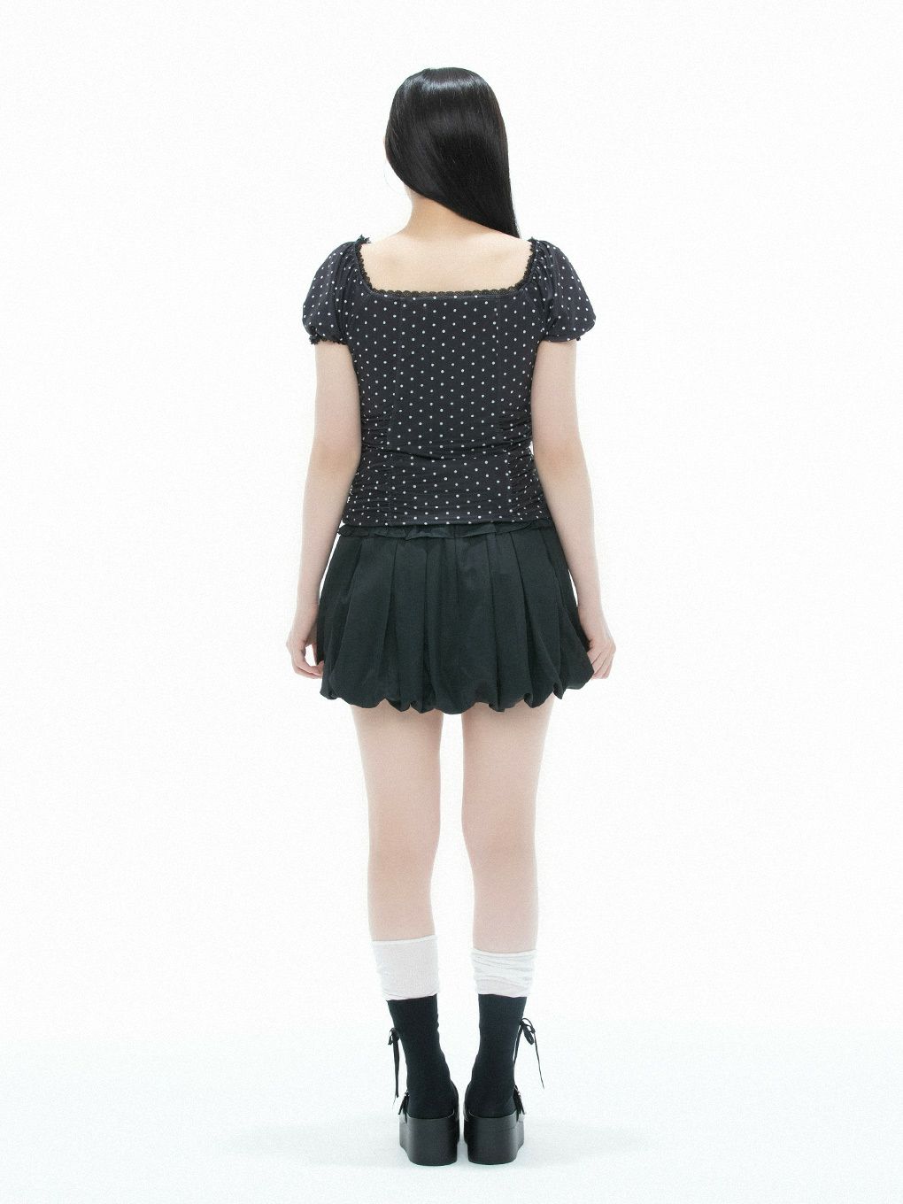 【BUBBLES】パターンリボントップス