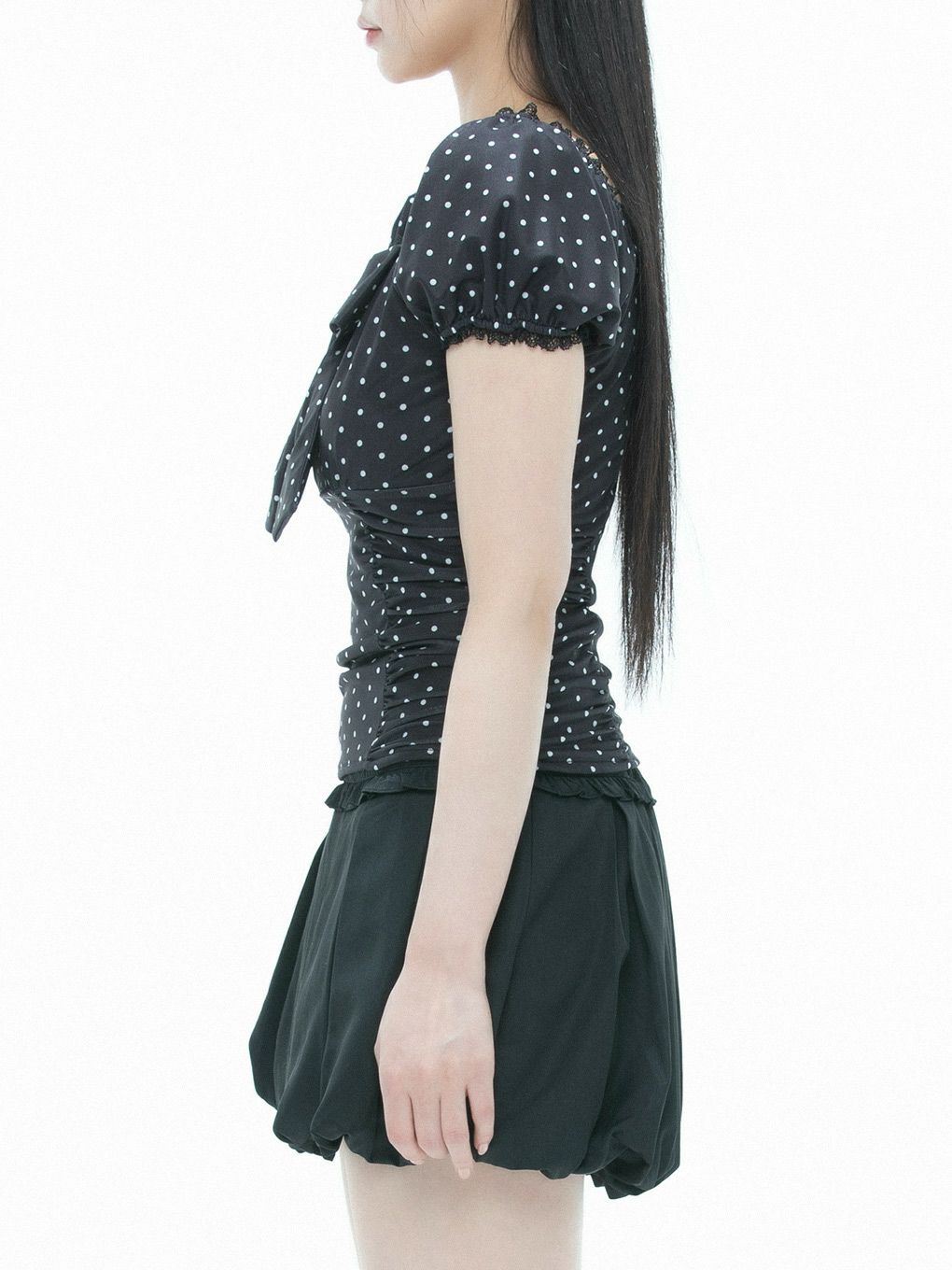 【BUBBLES】パターンリボントップス