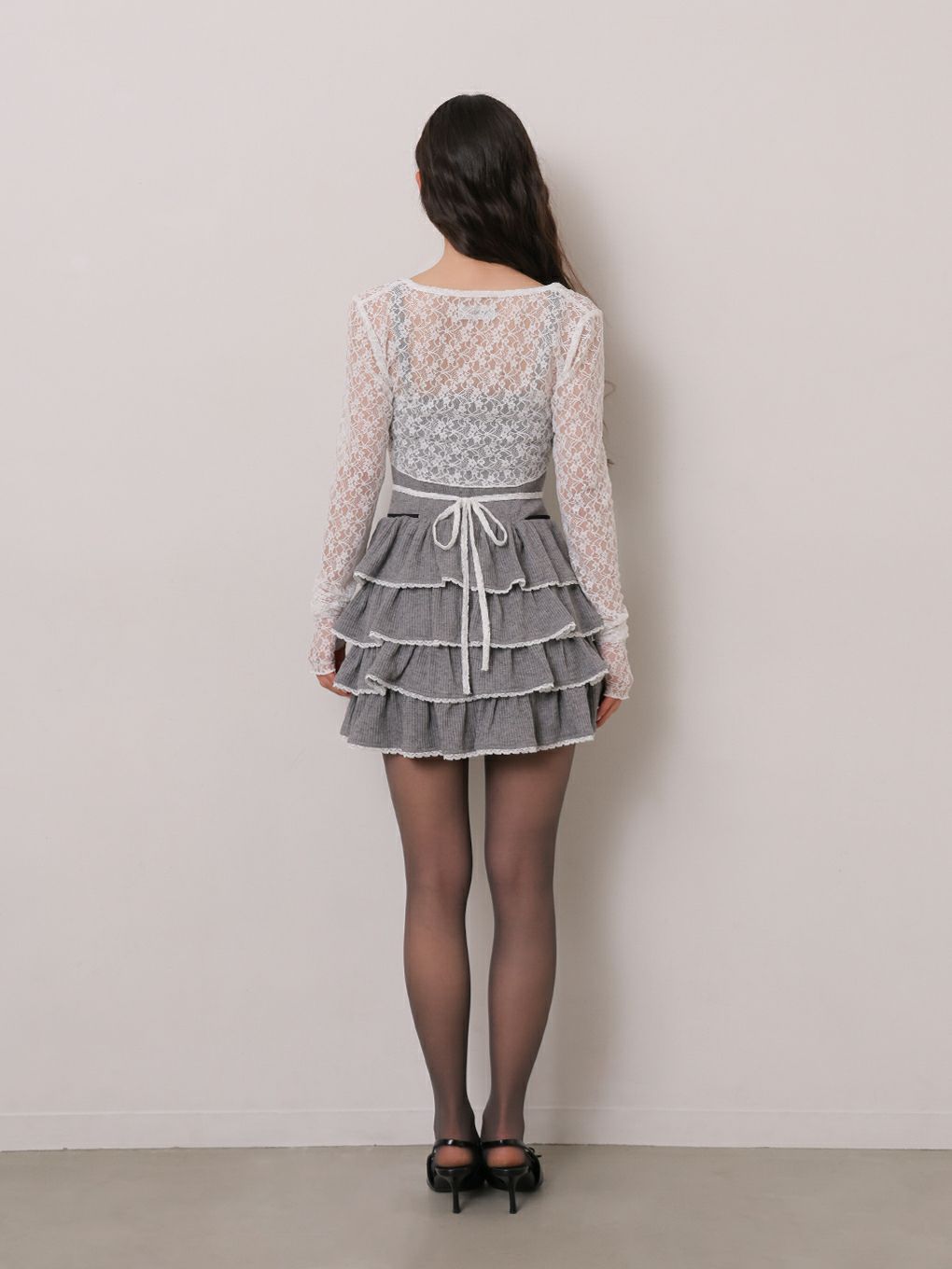 【BUBBLES】リブガーリーアンサンブルワンピース