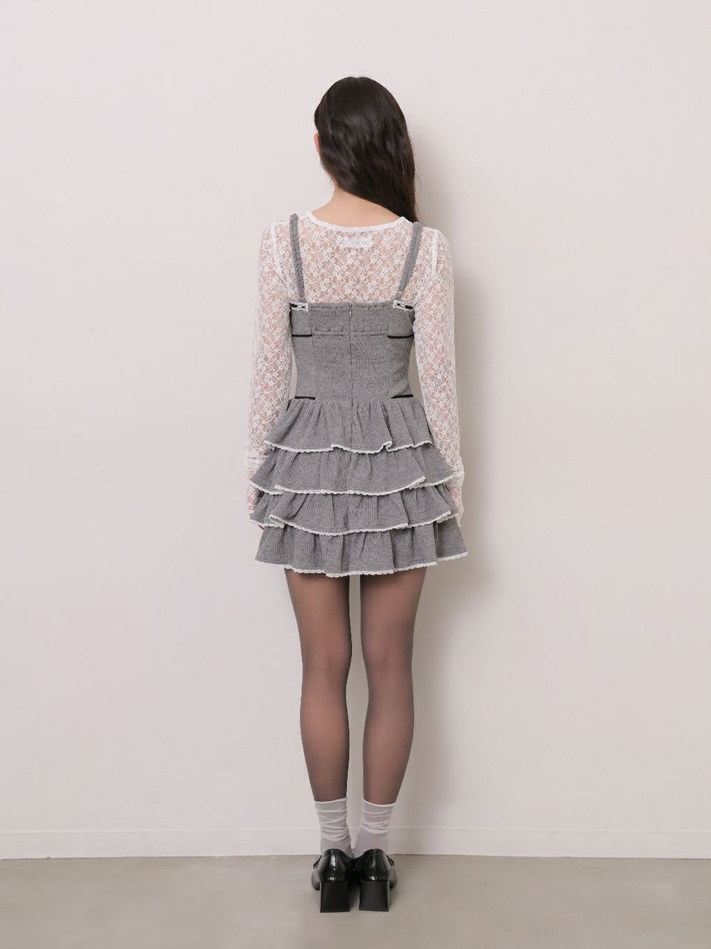【BUBBLES】リブガーリーアンサンブルワンピース