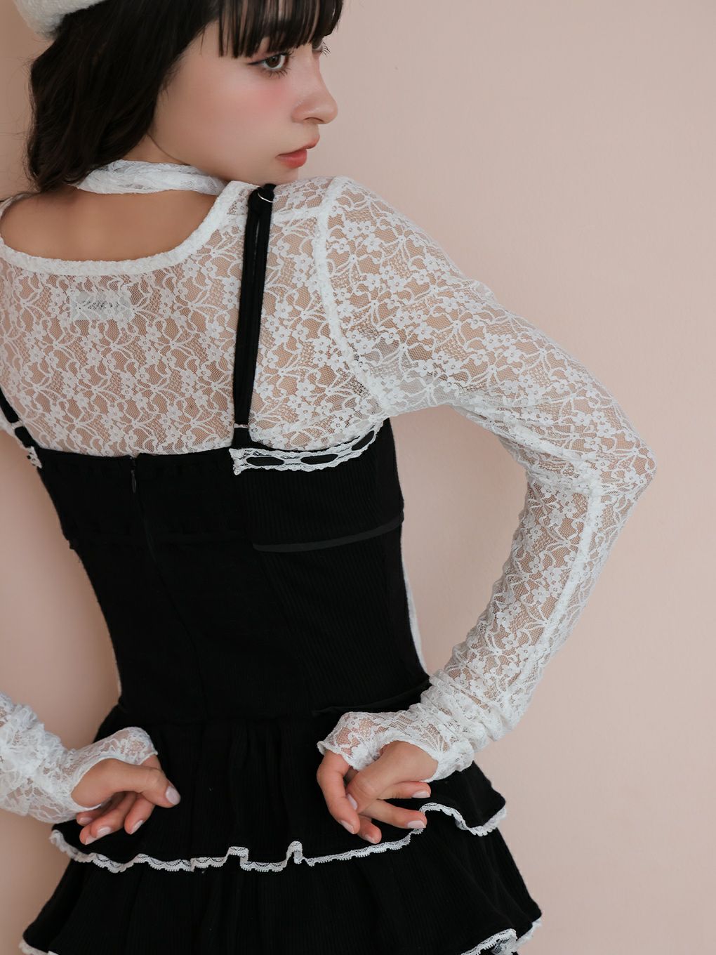 【BUBBLES】リブガーリーアンサンブルワンピース